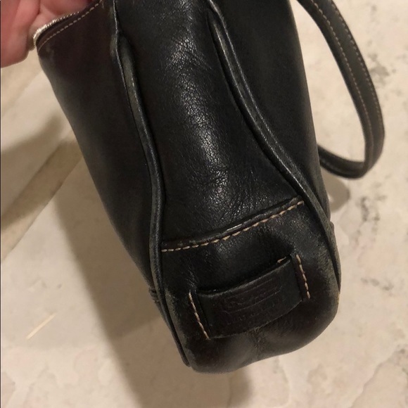 VINTAGE LEATHER COACH BAG - Picture 4 of 7